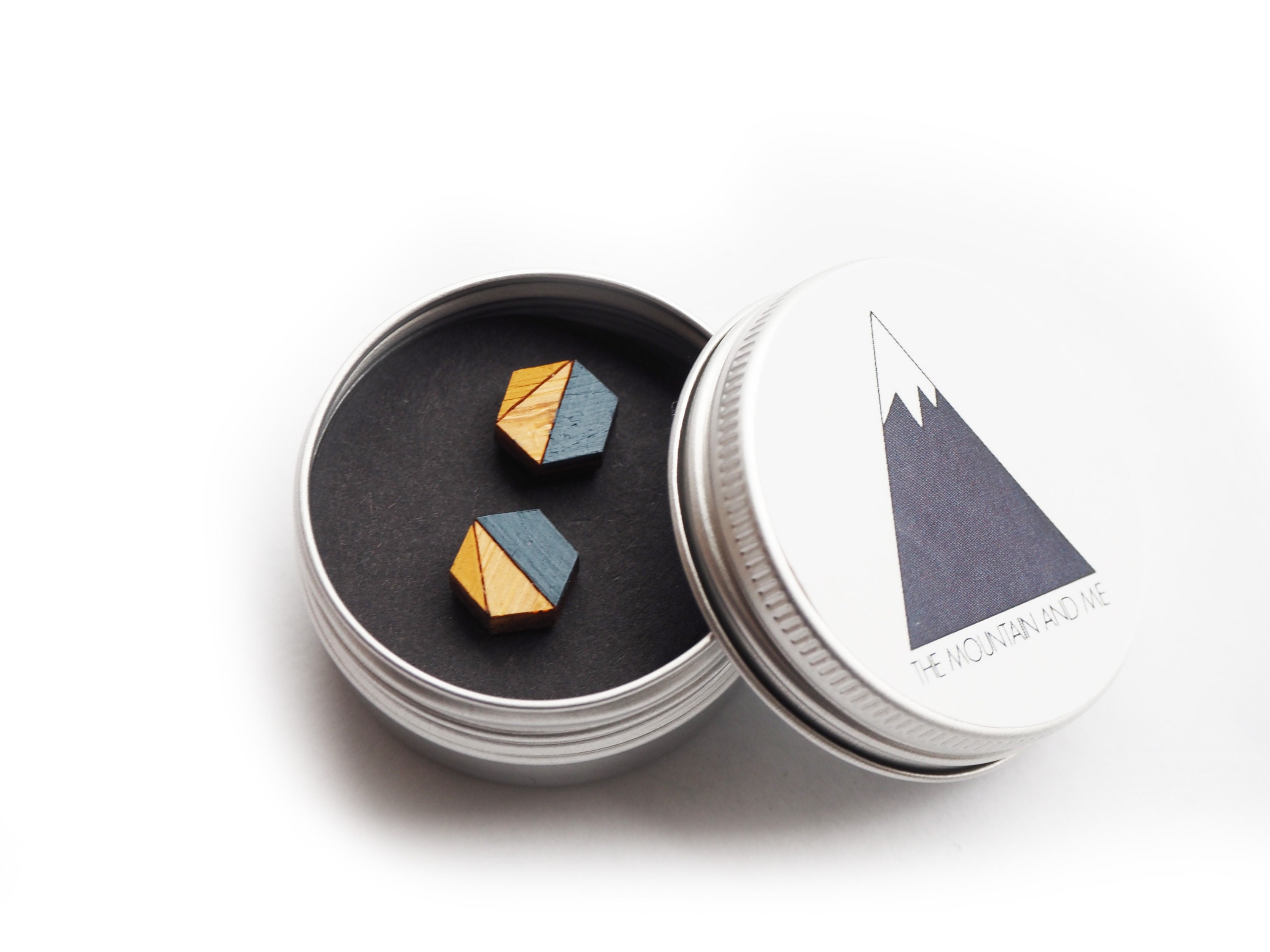 Geometric Earrings, Hexagon Jewellery, Geometric Stud Earrings, Geome…