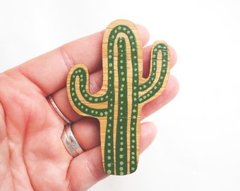 Catus Pin Brooch, Cacti Brooch, Plant Brooch, Plant Themed Gifts UK