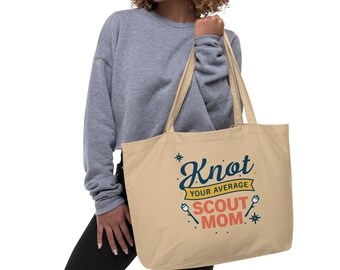 Large Eco Friendly Organic Canvas Tote Bag // Knot Your Average Scout Mom