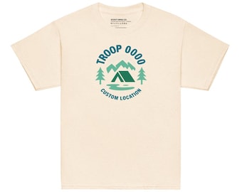 Custom Scout Troop Crest Youth Tee — Light Edition