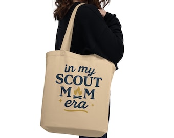 Eco Friendly Organic Canvas Tote Bag // In My Scout Mom Era - Oyster