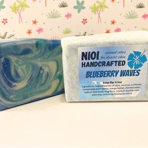 Blueberry Waves Handcrafted Soap Bar 4.5oz image 2