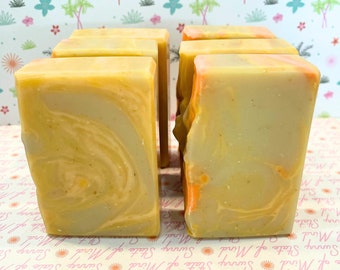 Pumpkin Oat Crunch - Handcrafted Soap Bar - 4.5+oz - Okinawa Sea Salt Oatmeal Cane Sugar