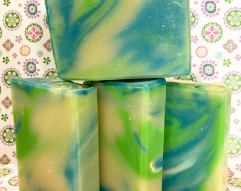 Lime & Coconut - Handcrafted Soap Bar - 5.5+oz - Okinawa Sea Salt