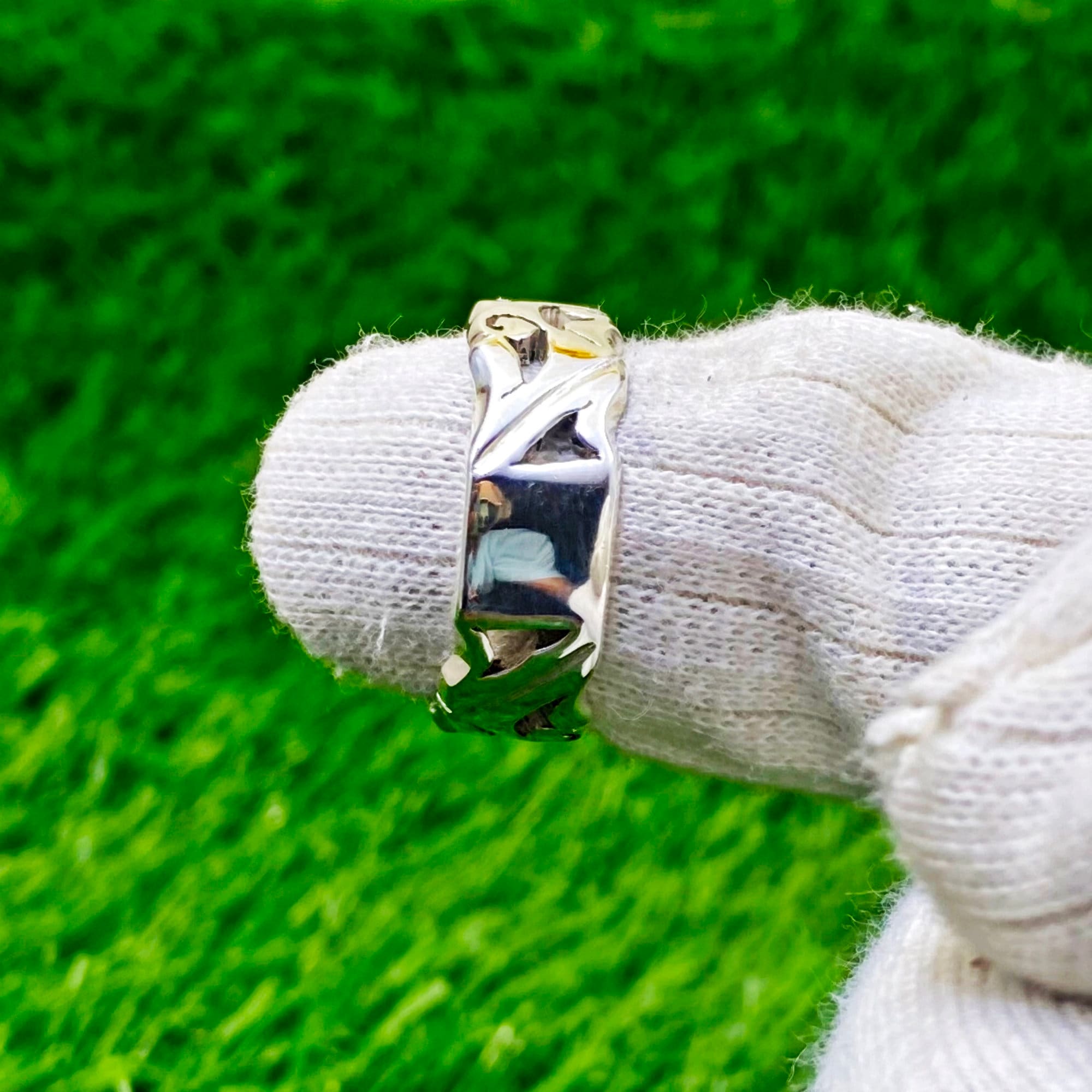 Ayn Ali Talisman Ring: Engraved Hematite, Sterling Silver Amulet