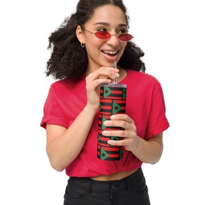 Boricua Morena Flag Print 20-oz Stainless Steel Tumbler