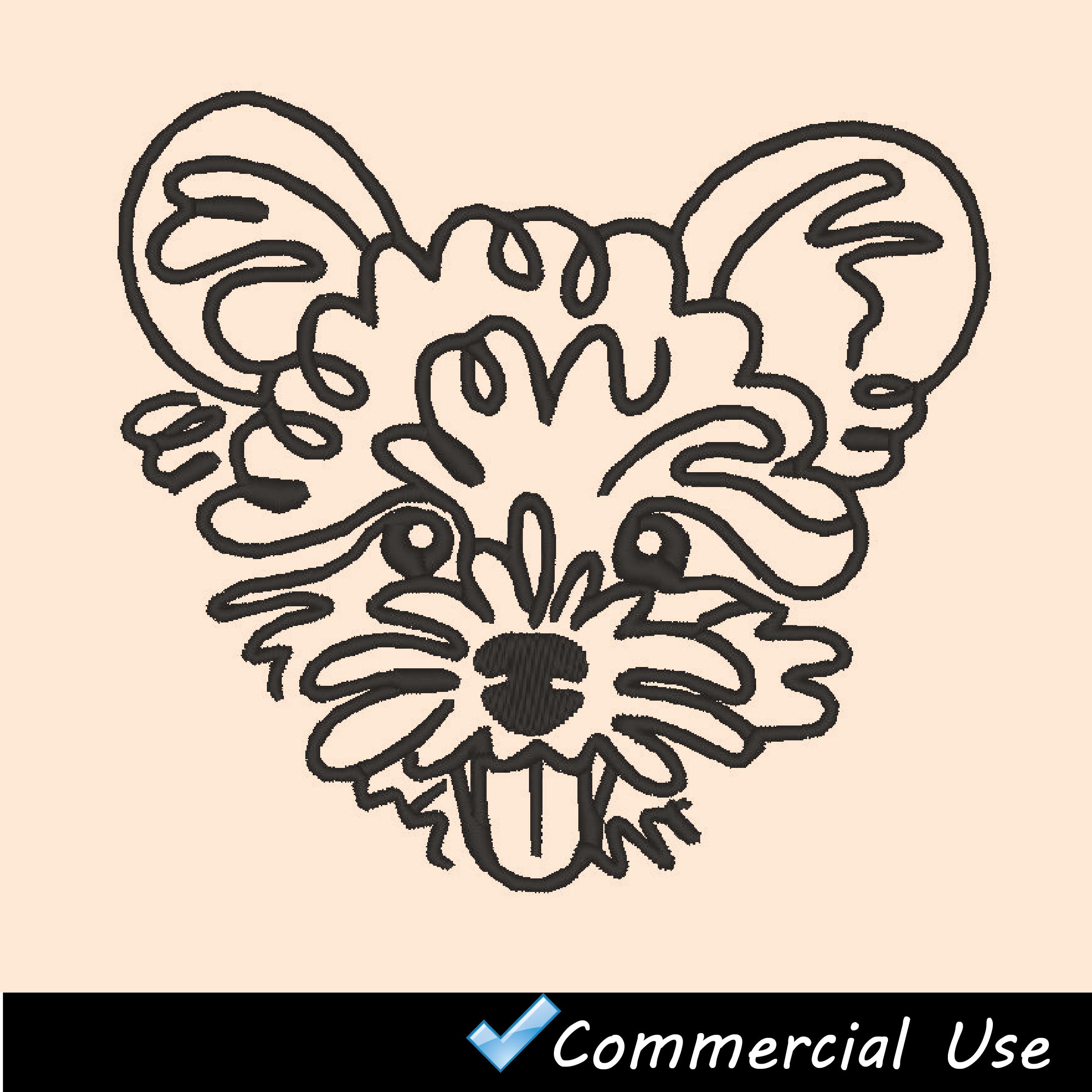 5 Embroidery Design Minimalist Pomapoo Line Art,dog Breed,pet ...