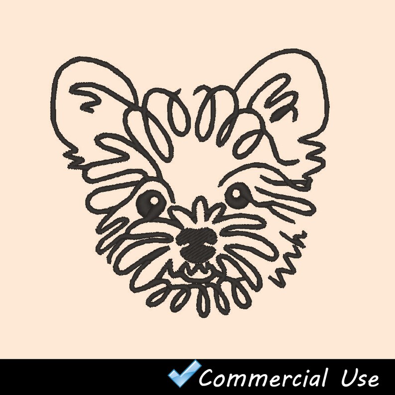5 Embroidery Design Minimalist Pomapoo Line Art,dog Breed,pet ...