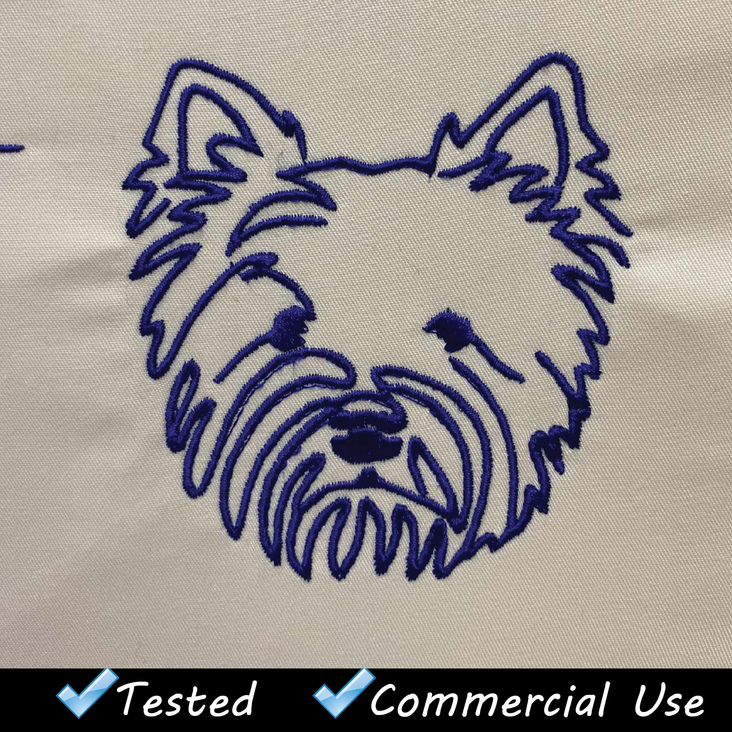5 Embroidery Design Minimalist West Highland White Terrier Line Art,dog ...