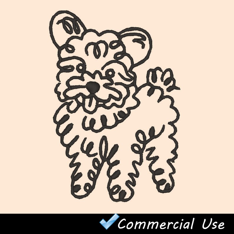 5 Embroidery Design Minimalist Pomapoo Line Art,dog Breed,pet ...
