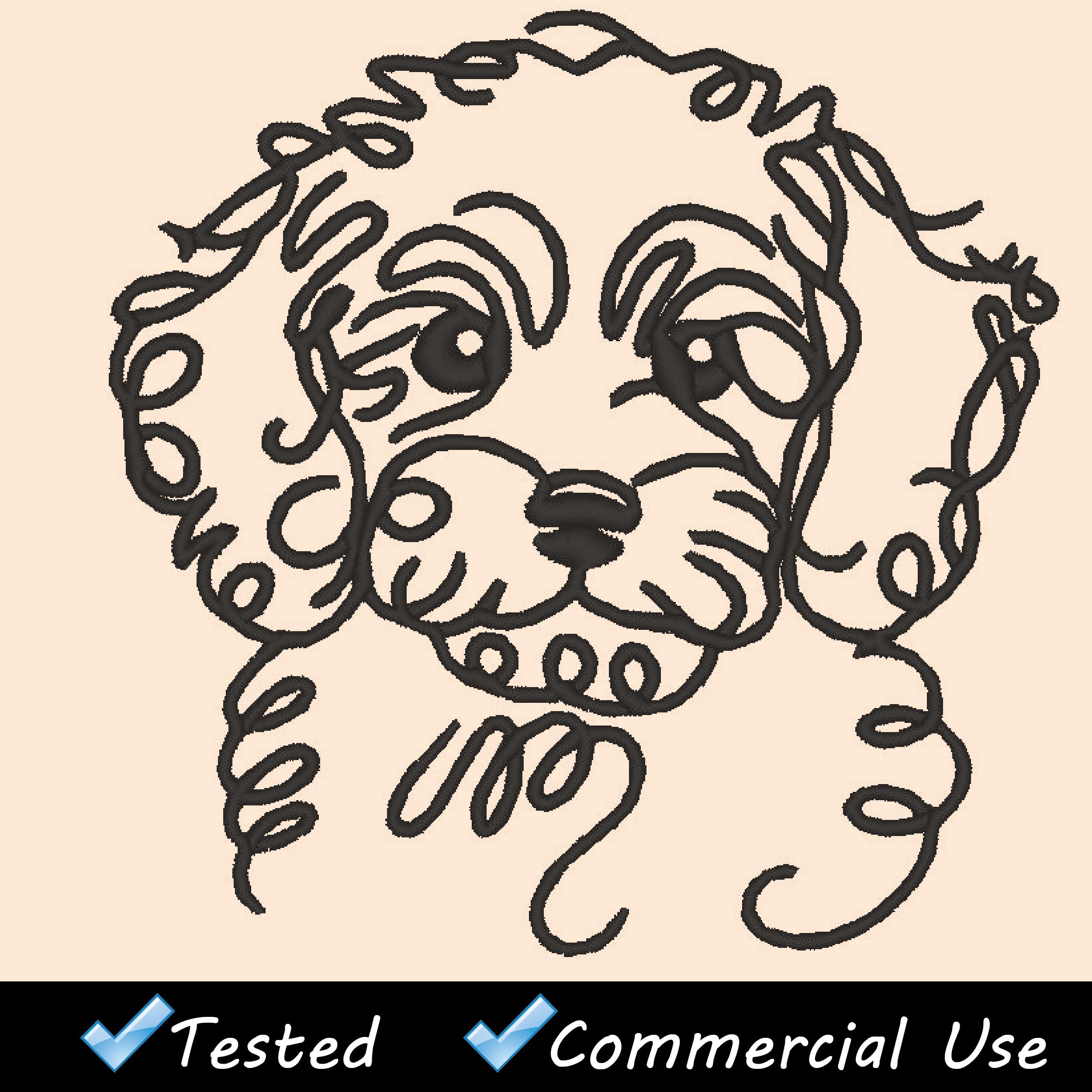 Cavapoo Line 5 Embroidery Design Minimalist Cavapoo Line Art,dog Breed,pet ...