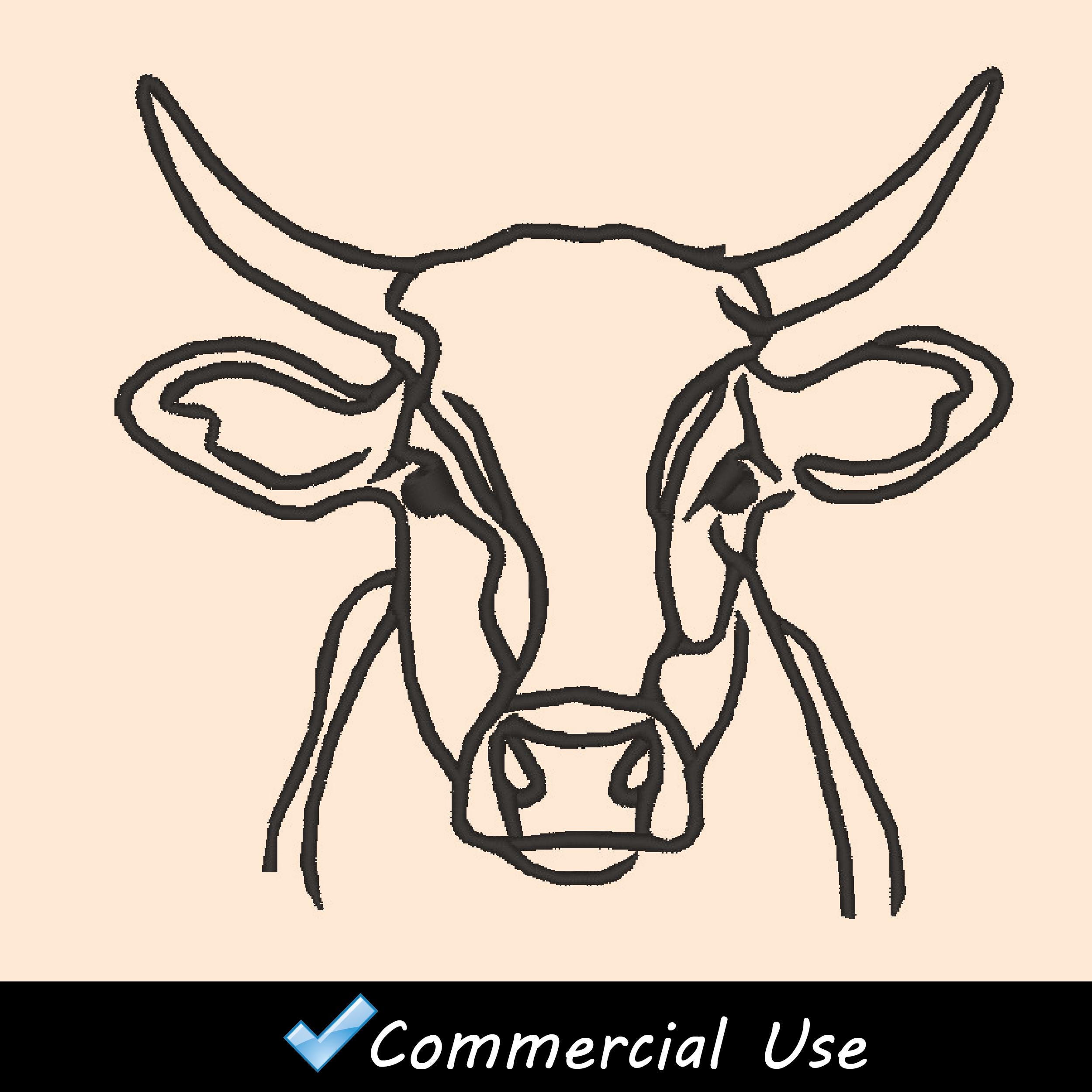 Small Cow Designs 5 Minimalist Cow Embroidery Bundle, Cow Line Art Design, Farm Animal ...