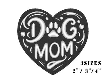 Dog Mom Heart Embroidery Design,Pet Embroidery,pet lovers gifts,dog minimal embroidery,dog people embroidery