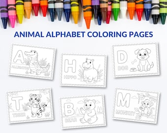 Alphabet Coloring Pages, Preschool Coloring Pages, Animal Alphabet, Preschool Printable, Preschool Letters, First ABC Book