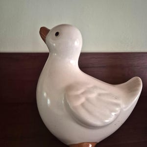 Vintage Duck Figurine | White  Duck Porcelain Decor | Retro Collectible Figurine Decor | White Duck Cute Gift