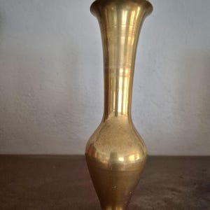 Vintage Brass Vase | Indian Brass Vase | Elegant Handmade Brass Vase | Simple Brass Vase | Elegant Vase Decor