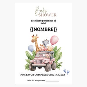Spanish Baby Shower ABC Book - Libro ABC de Baby Shower en Español - Editable & Printable Game,
