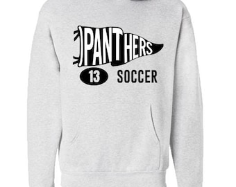 Panther Soccer Pennant Sweatshirt and T-Shirt