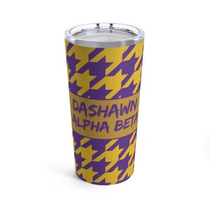 Personalized Omega Inspired Tumbler 20oz, Insulated tumbler, Purple and Gold, Brotherhood, Fraternity Gifts, Probate gift, Gold Boots