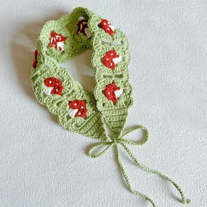 Crochet Pilz Stirnband Muster | Cottagecore Haarschmuck | PDF-Anleitung