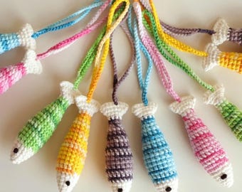 Crochet Sardine Pattern, Amigurumi Fish Keychain (PDF Tutorial)