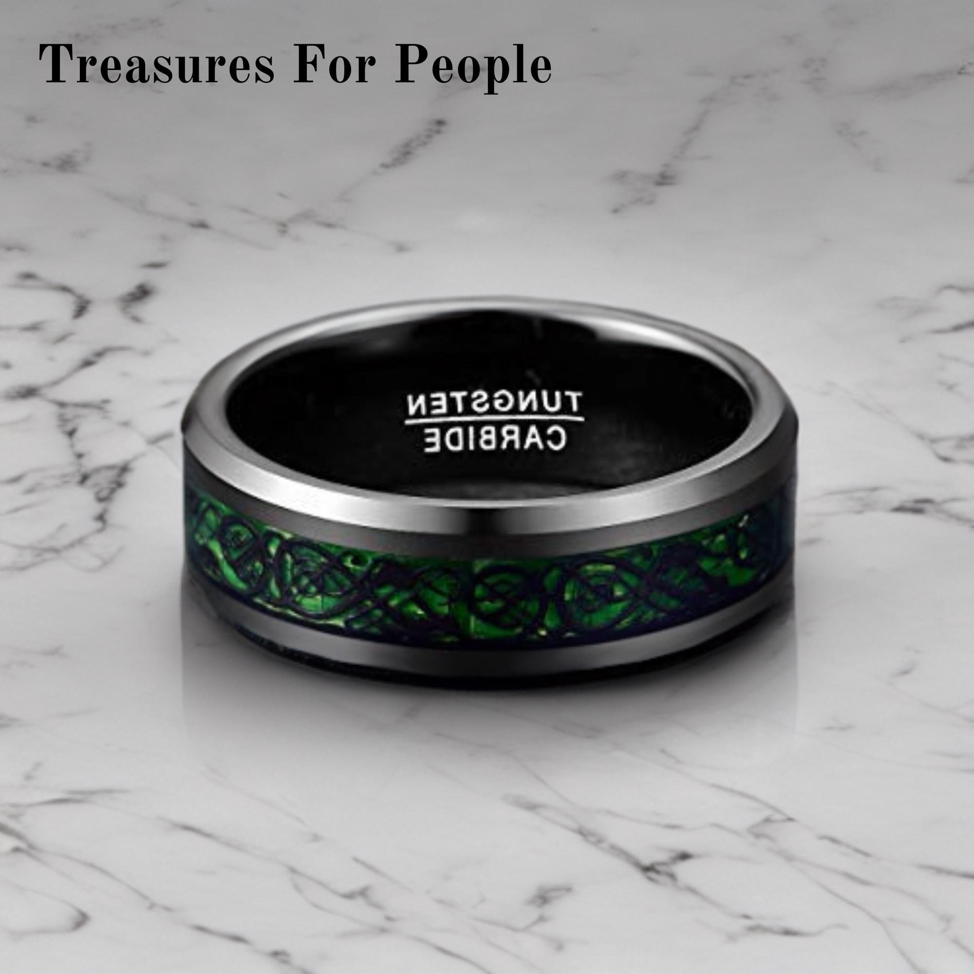 Mens Tungsten Wedding Bands WLPCIV 8mm Tungsten Carbide Rings For