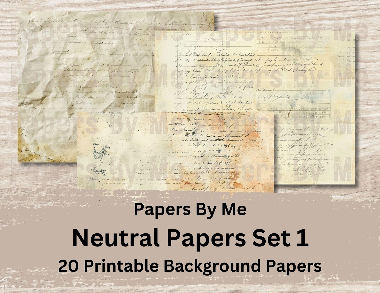 Neutral Background Printable Decoupage Papers Junk Journal Digital ...