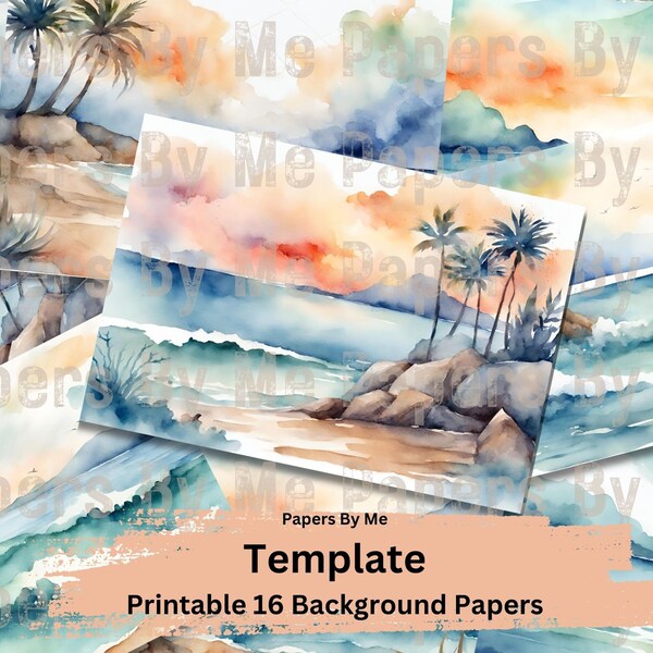 Watercolor Seascape - Etsy