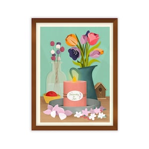 The Office - Jan's „Serenity by Jan“ Kerze Werbeposter Original Zeichnung
