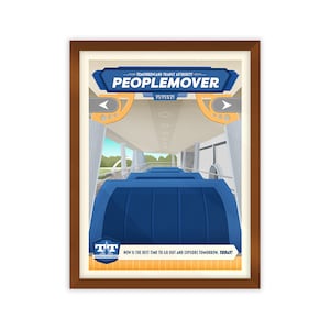 Magic Kingdom&#39;s Peoplemover Travel Advertisement Poster Original Artwork
