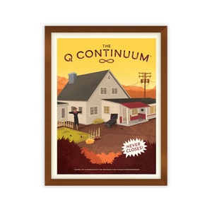 Star Trek Q Continuum Travel Advertisement Poster Original Artwork