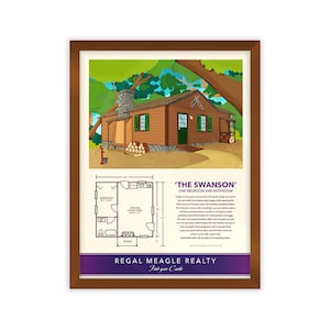 Parks and Rec - Swanson Cabin Advertisement Poster Original Artwork