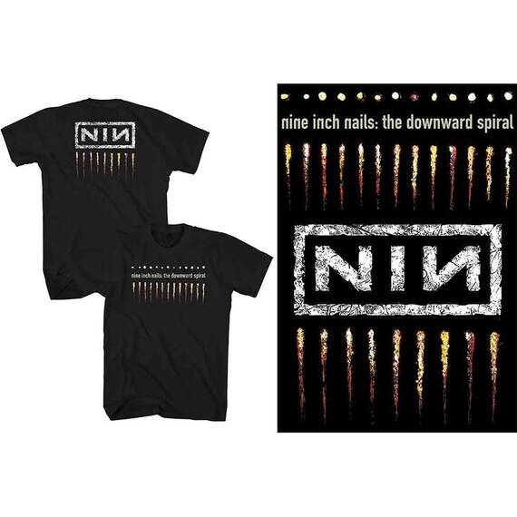 トップス Nine Inch Nails Downward Spiral Amazon.com: Nine Inch Nails Men's Downward Spiral Slim Fit T-Shirt