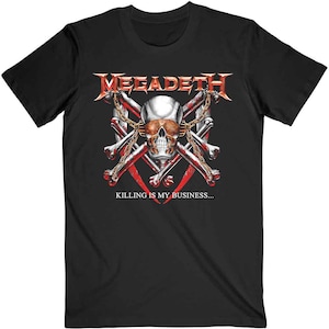 MEGADETH killing is my business back print track list Band T-shirt