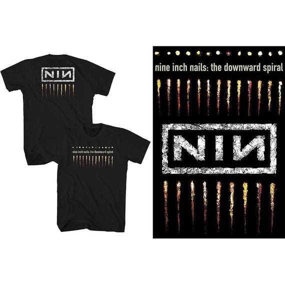 NINE INCH NAILS Downward Spiral Back Print Band T-shirt - Etsy