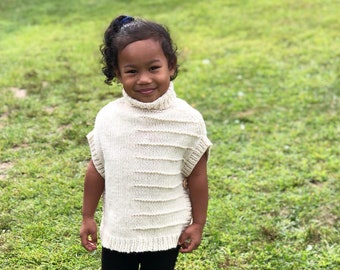 Knitted Poncho, Wool Poncho, Cowl Neck, Christmas Gifts, Granddaughter Gifts,