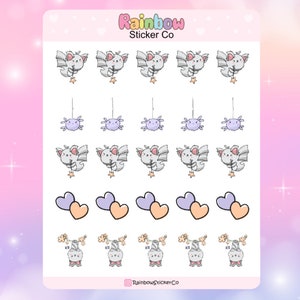 Halloween Bat Stickers, Halloween Planner Stickers, Kawaii Halloween Stickers, Bat Stickers