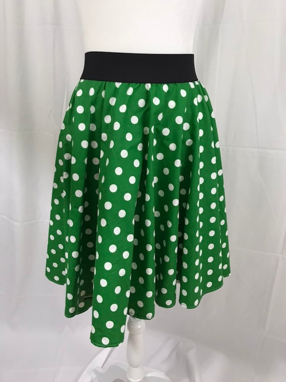 Size M Fifties Skirt Flared Skirt White Pink Polka Dot Vintage Original Fabric 50s Style Skirt 1950/'s Flared Skirt Polka dot Skirt