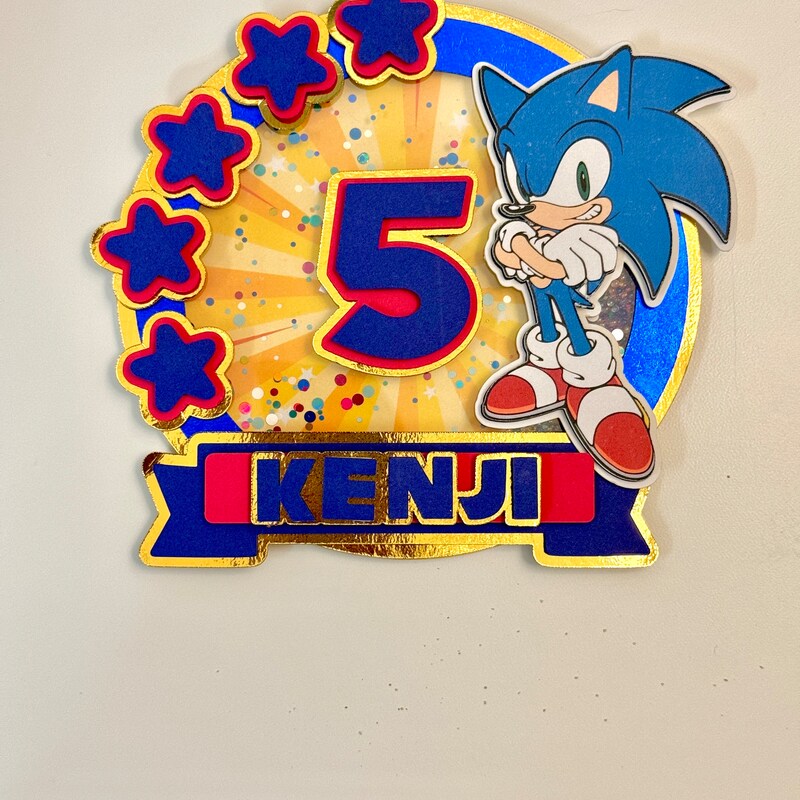 Sonic Cake Topper Etsy — free download