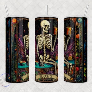 Grappige Tarot Card Tumblers, Custom 20oz of 30oz Tumbler, magisch cadeau voor tarotliefhebbers en koffieliefhebbers