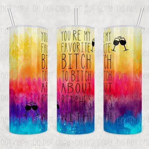 Lustiger Best Friend Becher - Sie sind meine Lieblings-Hündin, mit der Sie über Hündinnen zicken können, 20 Unzen oder 30 Unzen Becher, ideales Geschenk für Ihre Lieblings-Hündin