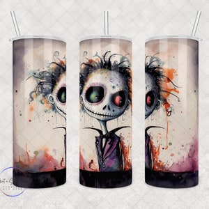 Custom Tumbler Skeleton Boy, Whimsical, 20oz or 30oz Tumbler, Whimsigoth