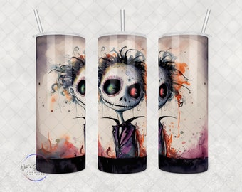 Custom Tumbler Skeleton Boy, Whimsical, 20oz or 30oz Tumbler, Whimsigoth