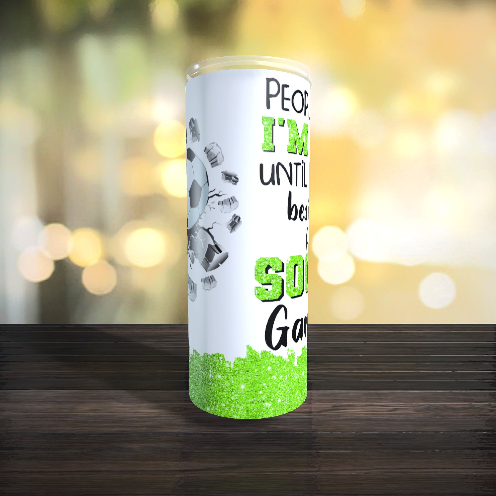 Vaso De Viaje De Acero Inoxidable De 20 Oz Con Tapa, Diseño 'Funny Soccer Mom', Para Madre Futbolera