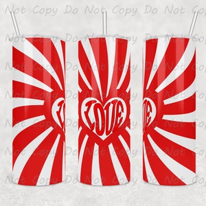 Valentine&#39;s Day Love Tumbler: Insulated Stainless Steel, 20oz or 30oz