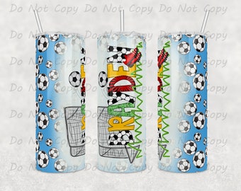 Aangepaste voetbalbeker: 20 oz/30 oz gepersonaliseerd roestvrijstalen sportfan cadeau