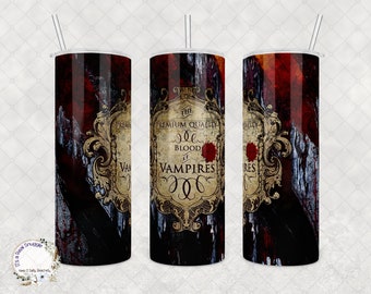 Blood of Vampires Tumbler, Insulated Stainless Steel Cup, Horror Fan Gift