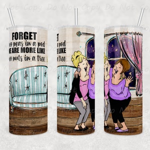 Best Friends-beker op maat: vergeet twee erwten in een peul. We zijn meer als twee noten in een boom!, beker van 20 oz of 30 oz, perfect cadeau voor vrienden