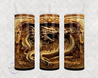Custom Dragon Tumbler: Stainless Steel Insulated Cup, 20oz/30oz