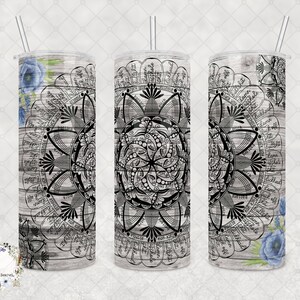Custom Hidden Cuss Word Mandala Tumbler,  20 or 30 oz, Unique Swear Art, Stress Relief and Fun, Perfect Gift for Friends